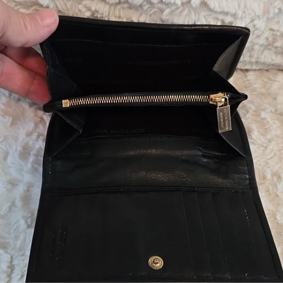 Bottega Veneta Monogram BV Rare Vintage Wallet Canvas Leather Trim. NO CALLOUTS - Picture 7 of 12